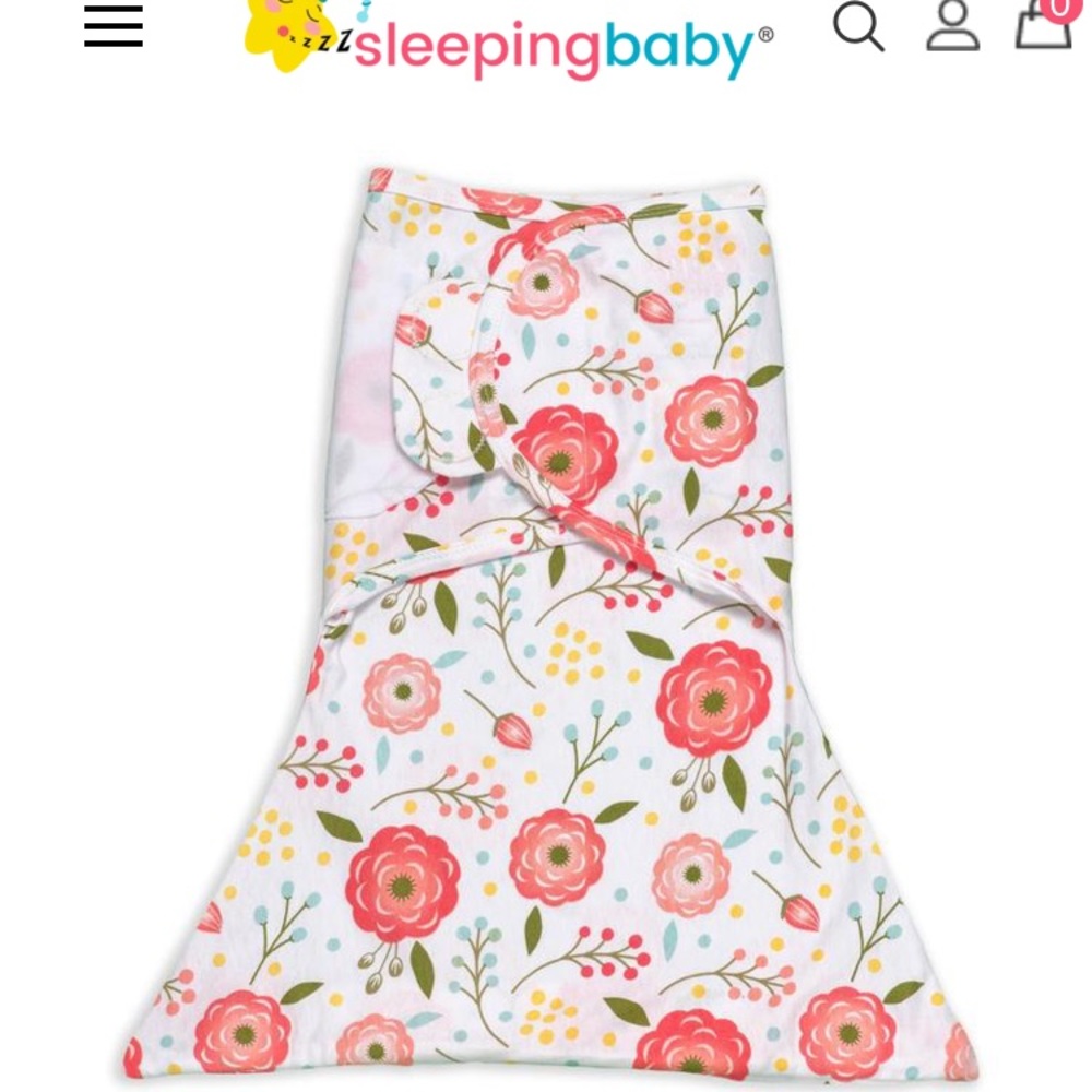 *2* Zippy Swaddle Sleeping Baby Pink Poppy S/M | NWOT